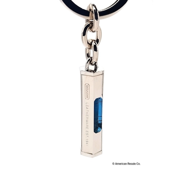COACH Vintage 3D Level-Stainless Steel Fob Keychain Charm #92090 FATHERS DAY! - Picture 1 of 7